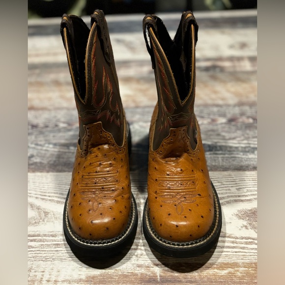 Women’s Sz., 7B, Ostrich, Leather Upper Justins - Picture 14 of 16